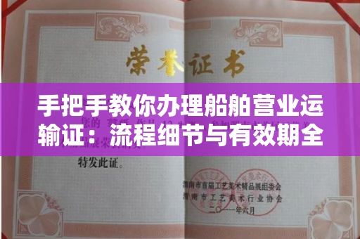 太原手把手教你办理船舶营业运输证:流程细节与有效期全解析