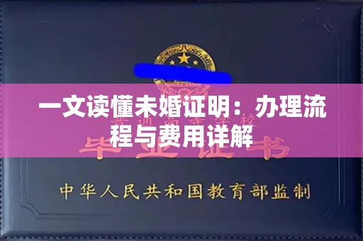 太原一文读懂未婚证明:办理流程与费用详解