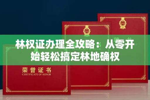 太原林权证办理全攻略:从零开始轻松搞定林地确权