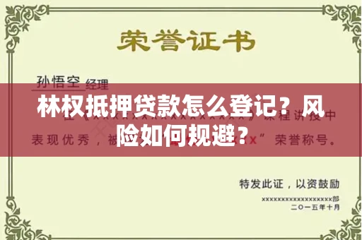 太原林权抵押贷款怎么登记?风险如何规避?