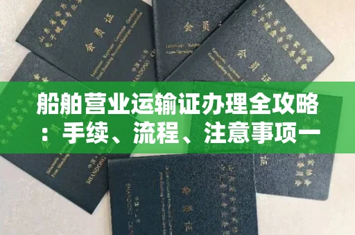太原船舶营业运输证办理全攻略:手续、流程、注意事项一网打尽