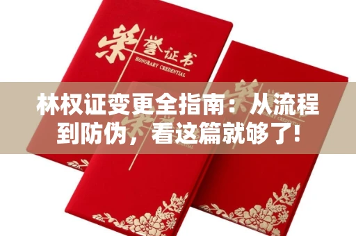 太原林权证变更全指南:从流程到防伪,看这篇就够了!