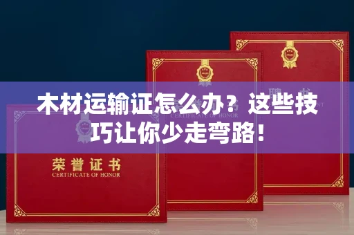 太原木材运输证怎么办?这些技巧让你少走弯路!