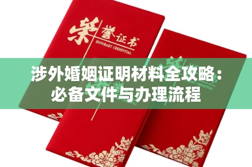 太原涉外婚姻证明材料全攻略:必备文件与办理流程