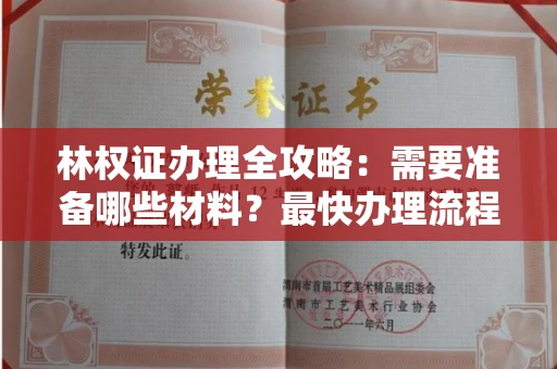 太原林权证办理全攻略:需要准备哪些材料?最快办理流程解析