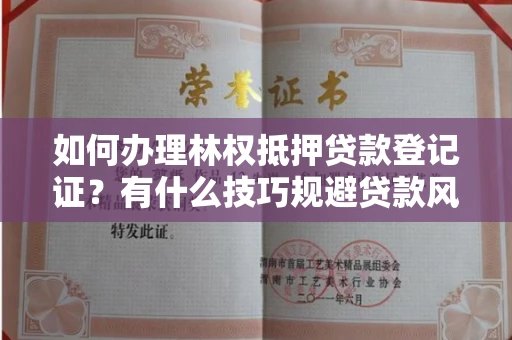 太原如何办理林权抵押贷款登记证?有什么技巧规避贷款风险?