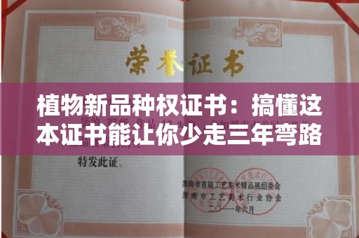 太原植物新品种权证书:搞懂这本证书能让你少走三年弯路!
